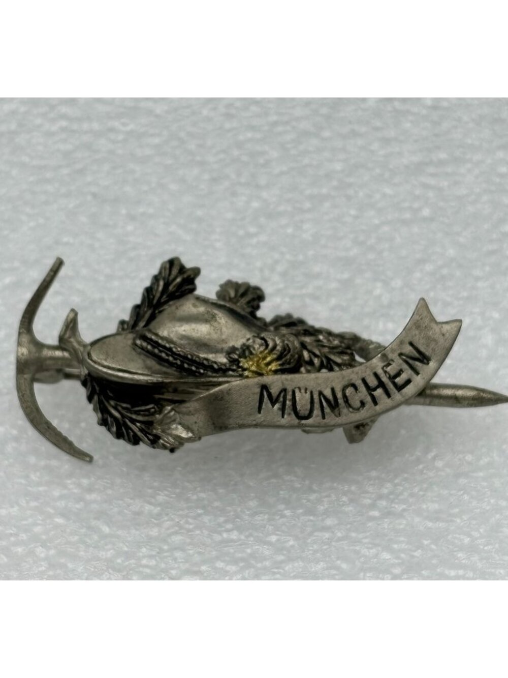 Vintage German Pewter Oktoberfest Or Hunters Hat Pin